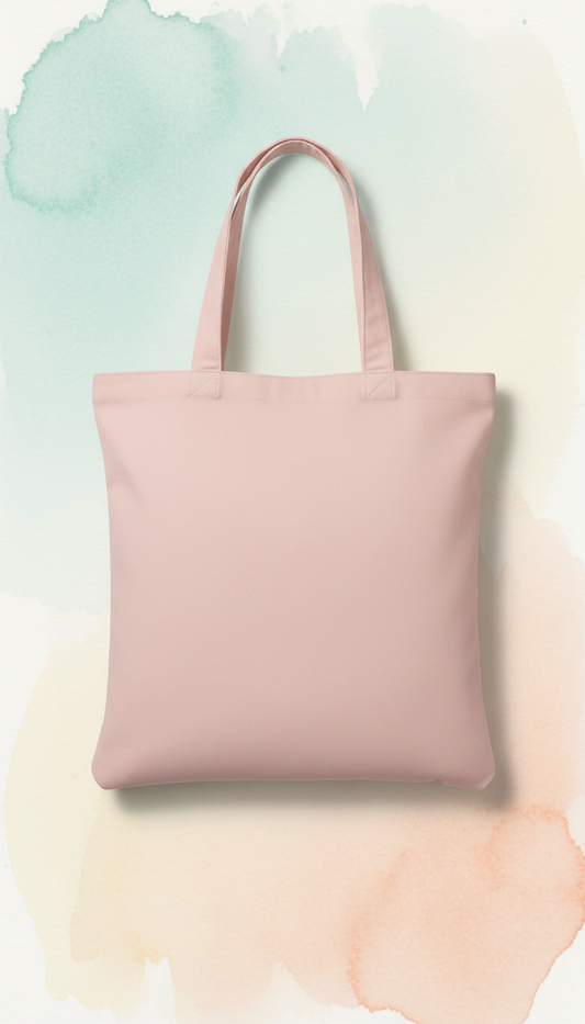 Canvas tote blush pink